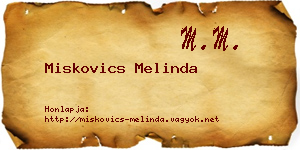Miskovics Melinda névjegykártya